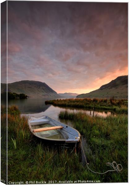 Crummock Water Sunrise Canvas Print by Phil Buckle