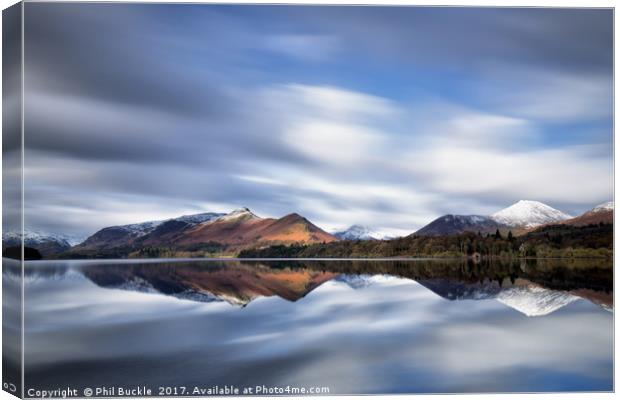 Derwent Water Reflections Canvas Print by Phil Buckle