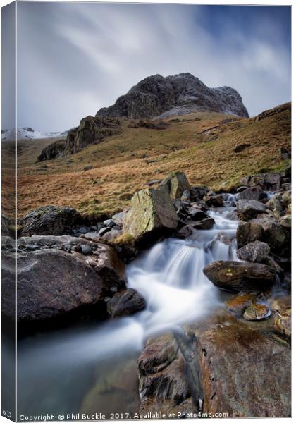 Greenhow End Waterfalls Canvas Print by Phil Buckle