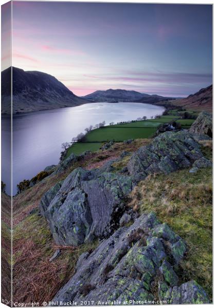 Rannerdale Knotts Sunset Canvas Print by Phil Buckle
