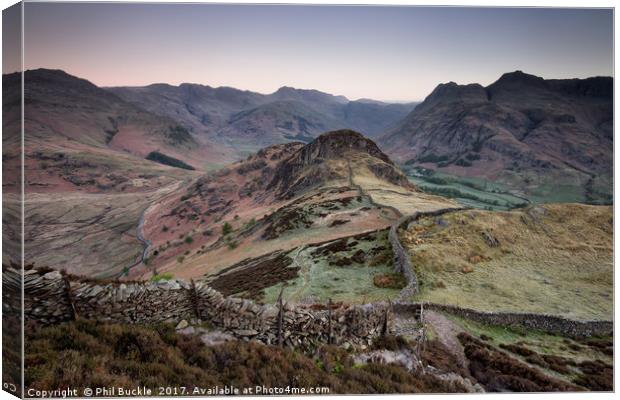 Lingmoor Fell to the Pikes Canvas Print by Phil Buckle