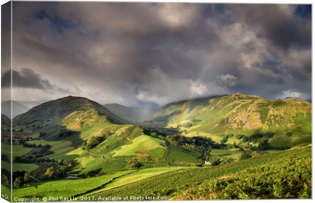 Boredale Valley Rainbow Canvas Print by Phil Buckle