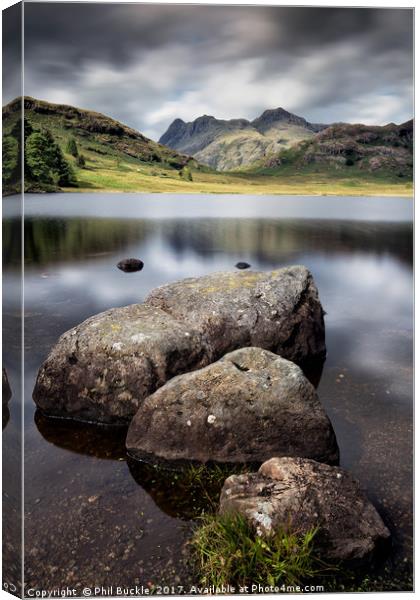 Blea Tarn to the Pikes Canvas Print by Phil Buckle