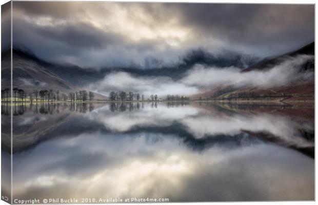 Buttermere Rising Fog Canvas Print by Phil Buckle