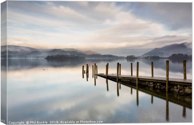 Ashness Landings Calm Canvas Print by Phil Buckle