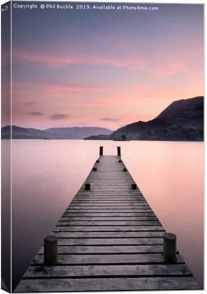 Glenridding Jetty Sunrise Canvas Print by Phil Buckle