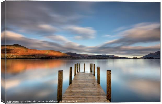 Ashness Gate Landing Stage Canvas Print by Phil Buckle
