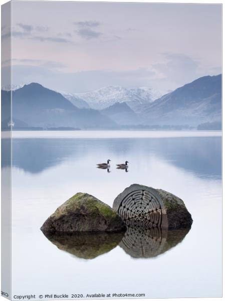 Geese and the Centenary Stones Canvas Print by Phil Buckle