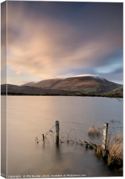 Last Light on Skiddaw Canvas Print by Phil Buckle