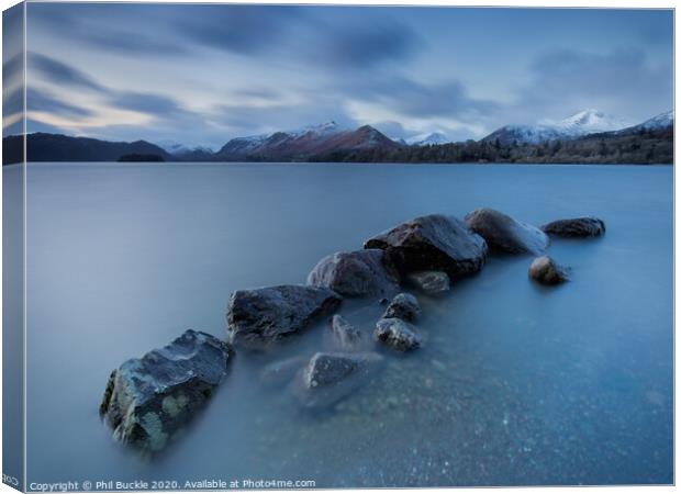 Derwent Water Blues Canvas Print by Phil Buckle