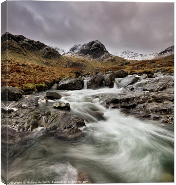 Deepdale Beck Waterfalls Canvas Print by Phil Buckle