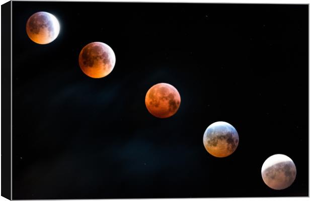 Through a lunar eclipse Canvas Print by Alf Damp