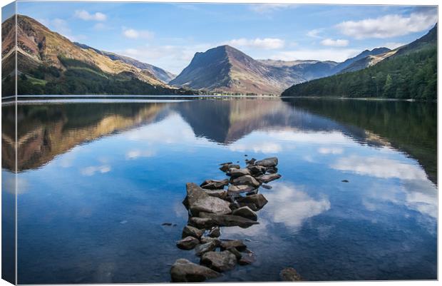 Buttermere and Fleetwith Pike Canvas Print by Alf Damp