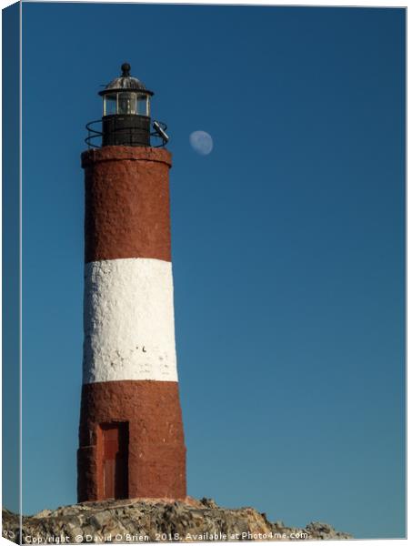 Faro Les Eclaireurs Lighthouse Canvas Print by David O'Brien