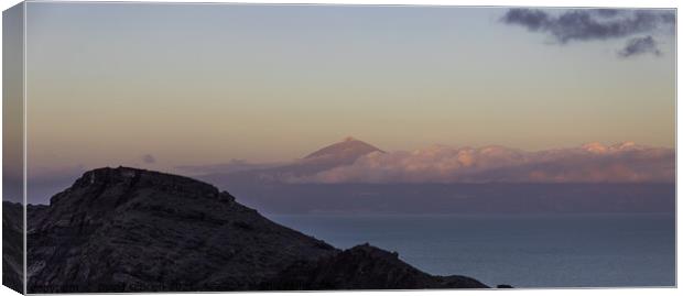 Tenerife and El Teide sunset  Canvas Print by David O'Brien