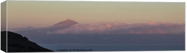 Tenerife and El Teide sunset  Canvas Print by David O'Brien