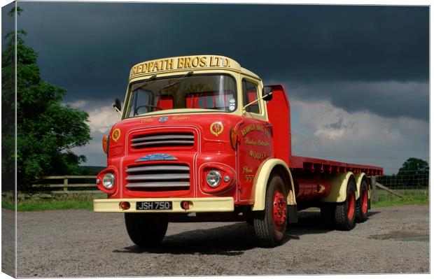 1969 Albion 6 wheeled lorry Canvas Print by Alan Barnes