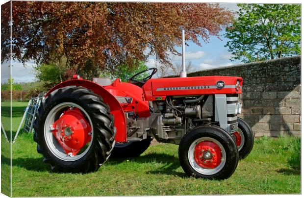 Massey Ferguson MF130 tractor Canvas Print by Alan Barnes