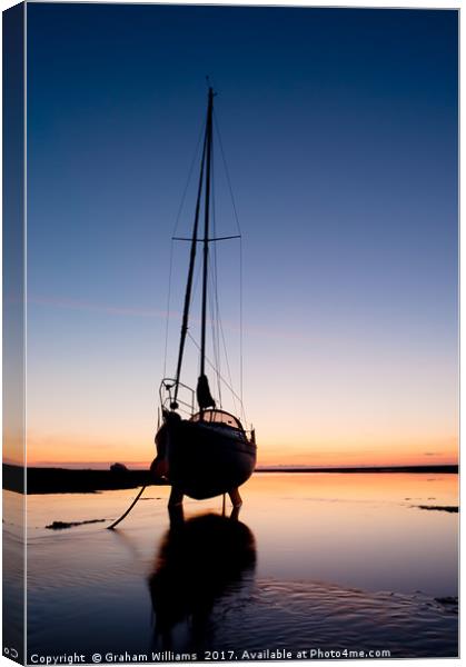 Yacht sunrise Canvas Print by Graham Williams