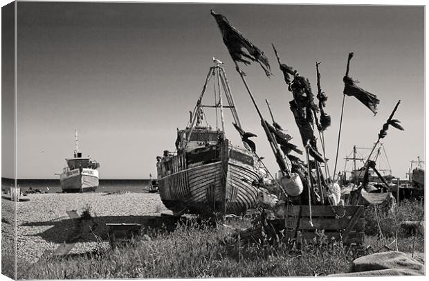 Hastings Fishing Boat Canvas Print by Malcolm Smith