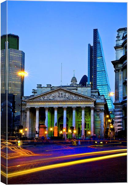  The Bank of England & The Cheese Grater Canvas Print by Malcolm Smith