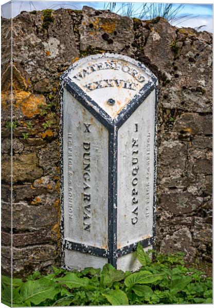 Mile marker or Stone depot, County Waterford Canvas Print by Paddy Geoghegan