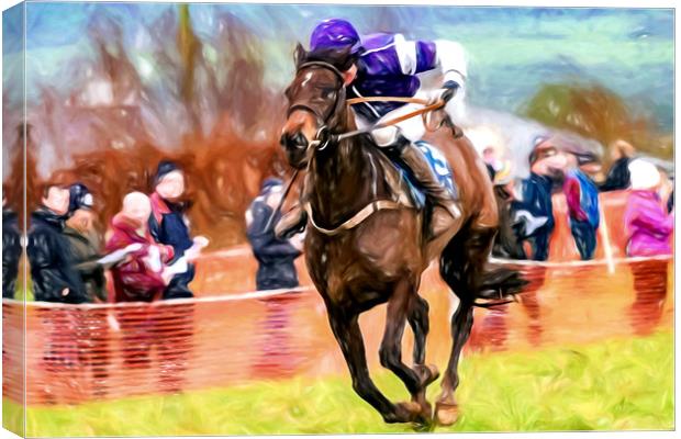 Point to Point Racing Canvas Print by Paddy Geoghegan
