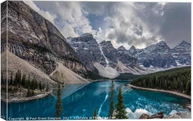 Moraine Lake Canvas Print by Paul Grant Simpson