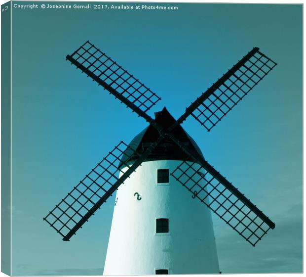 Windmill on the Green at Lytham St Annes Canvas Print by Josephine Gornall