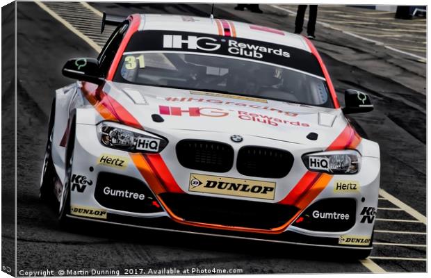 Jack Goff British Touring Cars BMW Canvas Print by Martin Dunning