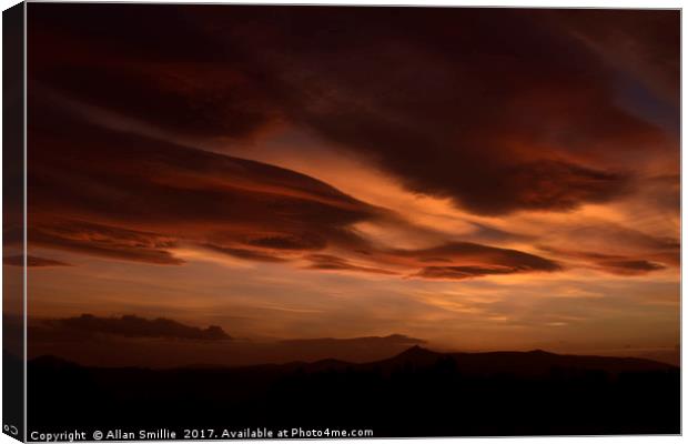 Bennachie Sunset Canvas Print by Allan Smillie