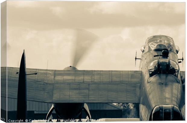 Rolling Out - Lancaster Bomber Canvas Print by Carly Hodges