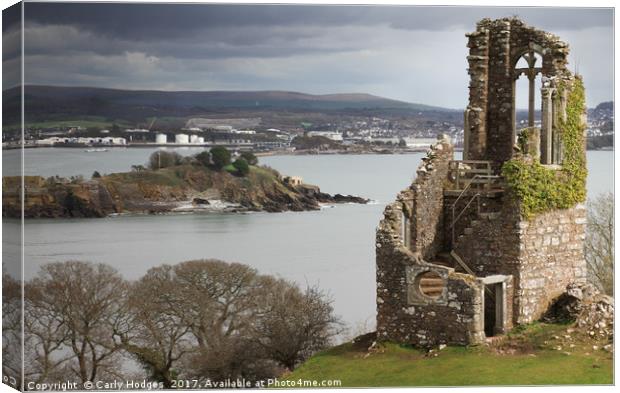 A view to Plymouth Canvas Print by Carly Hodges