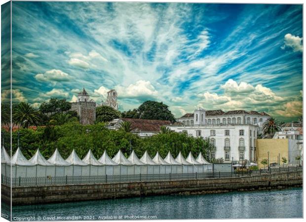 Tavira Town Portugal Canvas Print by David Mccandlish