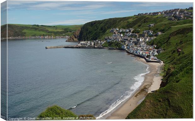 The Serene Beauty of Gardenstown and Crovie Canvas Print by David Mccandlish