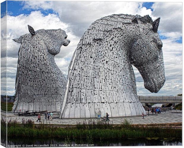 The Kelpies Canvas Print by David Mccandlish