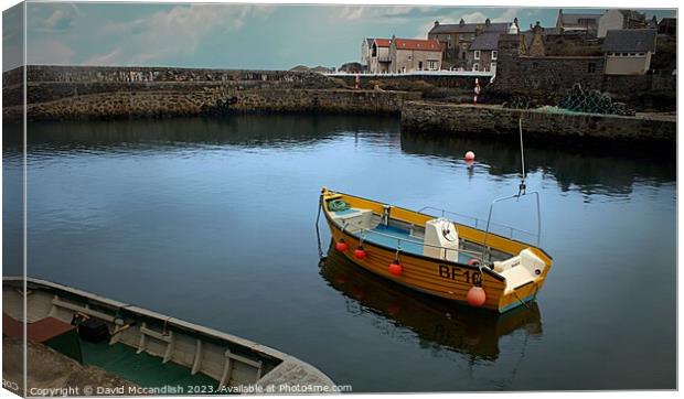 Portsoy Harbour Scotland				 Canvas Print by David Mccandlish