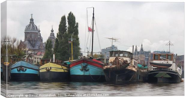 Amsterdam Harbour Canvas Print by David Mccandlish