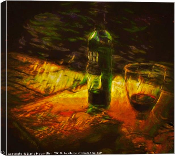   The Enjoyment of Wine at Night                   Canvas Print by David Mccandlish