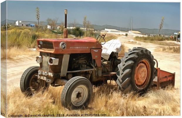Massey Ferguson Tractor Canvas Print by David Mccandlish