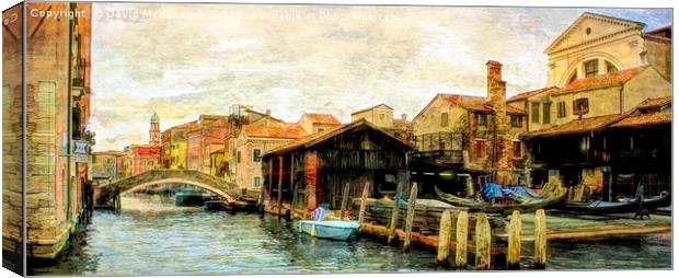 Canal Life Venice Canvas Print by David Mccandlish