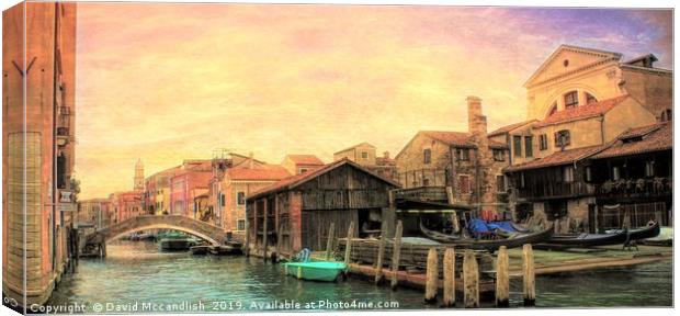 Venice Boatyard               Canvas Print by David Mccandlish