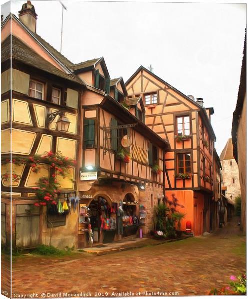 Riquewihr Alsace France Canvas Print by David Mccandlish