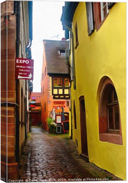 Riquewihr Alsace France Canvas Print by David Mccandlish