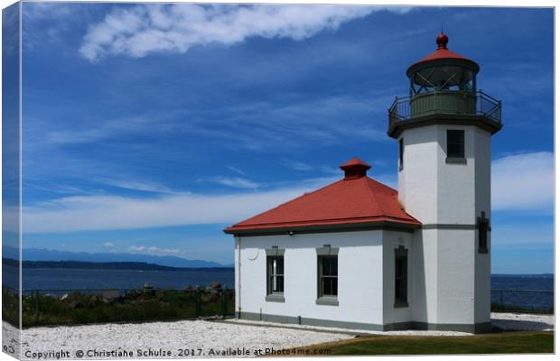 Alki Point Light Canvas Print by Christiane Schulze