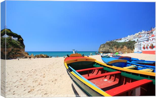 Carvoeiro in the Algarve, Portugal. Canvas Print by Carl Whitfield