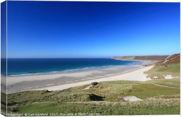 Sennen Cove in Cornwall, England. Canvas Print by Carl Whitfield