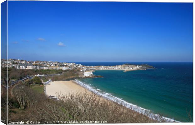 St.Ives in Cornwall, England. Canvas Print by Carl Whitfield