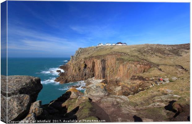 Lands End Canvas Print by Carl Whitfield