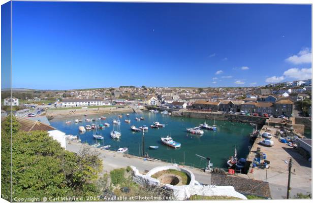 Porthleven in Cornwall, England. Canvas Print by Carl Whitfield